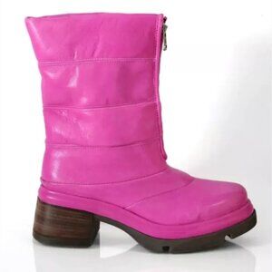 $450 A.S. 98 EDWIN MOON PUFF BOOT FUCHSIA PINK BARBIE PLATFORM LEATHER 38 (DB10)